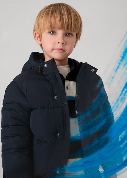 Boys Navy Blue Coat by Mayoral