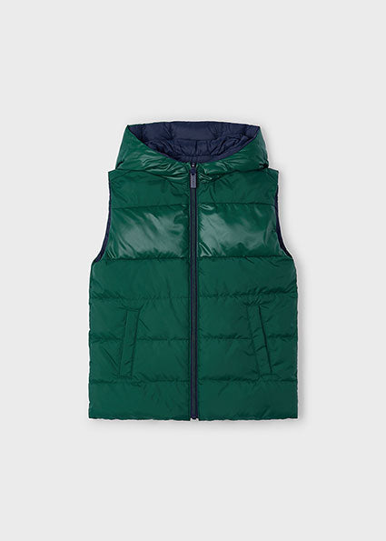 Boys Navy Green Reversible Gilet by Mayoral