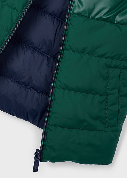 Boys Navy Green Reversible Gilet by Mayoral