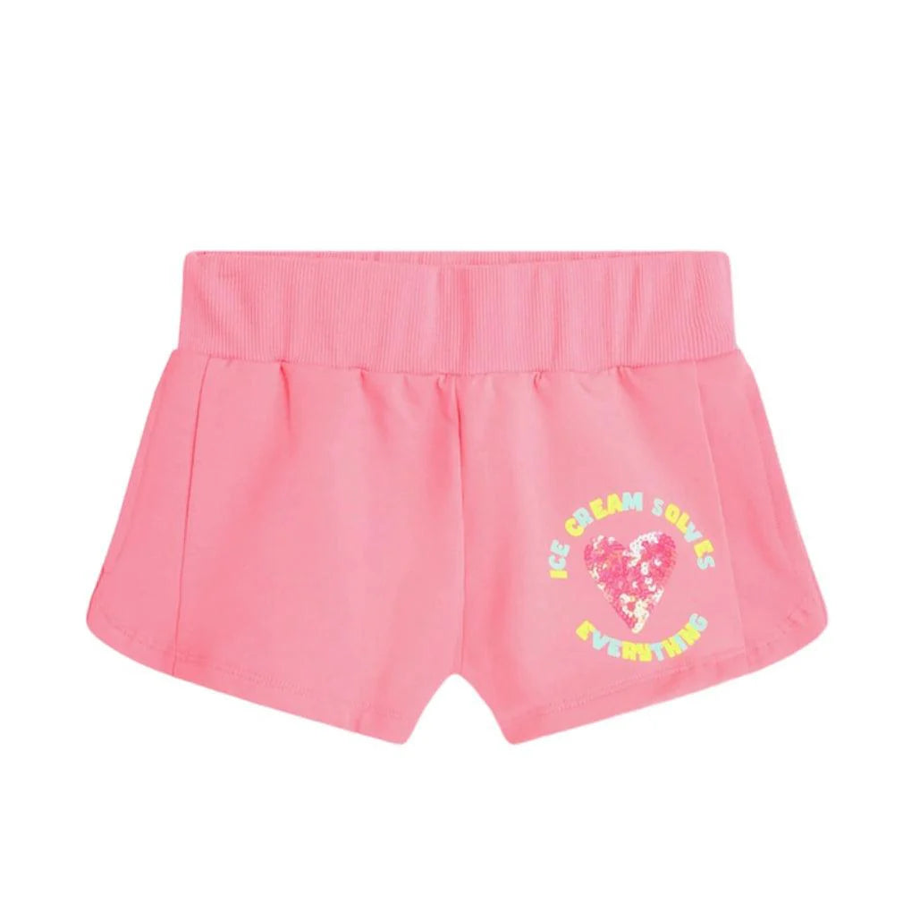Pink Cotton Shorts by Billieblush